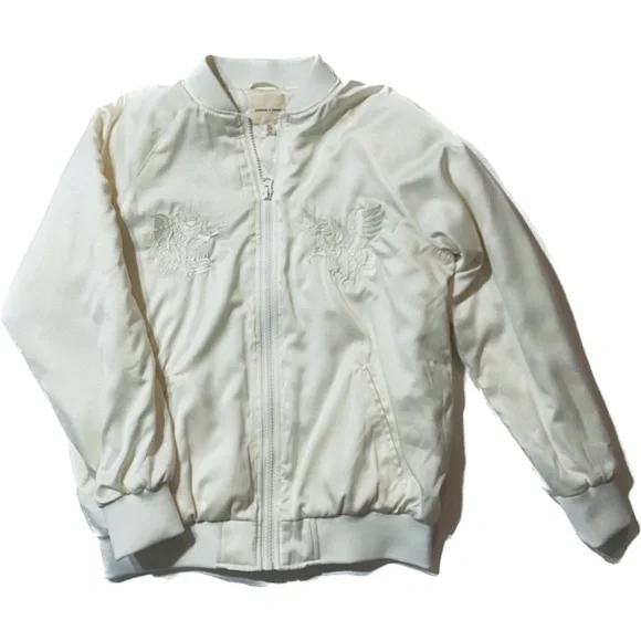 Silence + Noise Monochromatic Souvenir Bomber Jacket Urban Outfitters XS - Picture 3 of 12